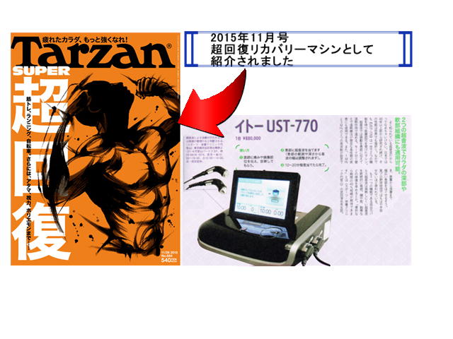img src=”tarzan.JPG” alt=”超音波治療が雑誌で紹介されています”